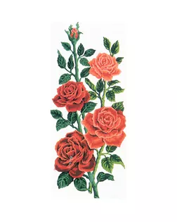 Канва/ткань с рисунком "Grafitec" серия 8.000 60 см х 30 см 8.014 Алые розы арт. ГММ-370-6-ГММ0056816