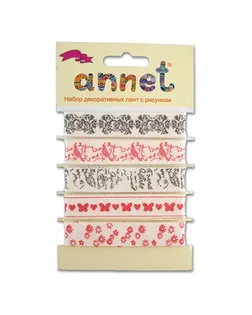"Annet" Набор декоративных лент 16 мм LRS 5 x 5 цв 015 "Весеннее вдохновение" арт. ГММ-1638-1-ГММ0063402