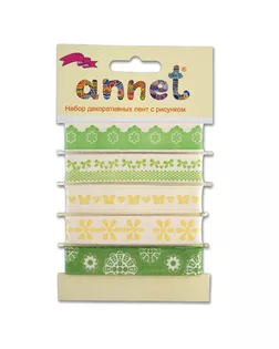 "Annet" Набор декоративных лент 16 мм LRS 5 x 5 цв 014 "Летняя свежесть" арт. ГММ-1638-8-ГММ0051713