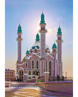 Канва/ткань с рисунком Основа с рисунком для вышивания бисером 30 x 39 см OBB-0102 "Мечеть Кул Шариф" арт. ГММ-5676-2-ГММ0034273