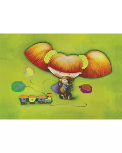 Канва/ткань с рисунком Основа с рисунком для вышивания бисером 30 x 39 см OBB-0107 "Шарики" арт. ГММ-5676-4-ГММ0030946