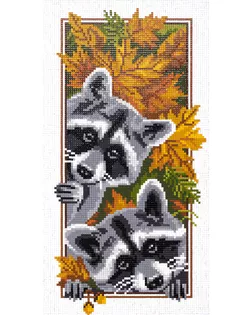 "ФРЕЯ" ALVR-12 057 Кристальная мозаика (алмазная вышивка) "Еноты" 35.5 х 19 см арт. ГММ-8921-1-ГММ0059141