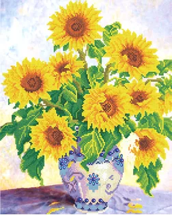"ФРЕЯ" ALV-34 Кристальная мозаика (алмазная вышивка) "Подсолнухи" 52 х 42 см арт. ГММ-9522-1-ГММ0005766