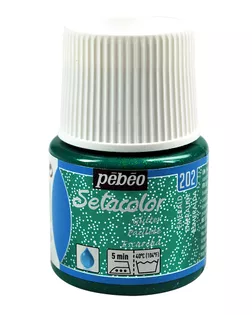 "PEBEO" Краска для светлых тканей с микро-глиттером Setacolor 45 мл 329202 изумруд арт. ГММ-10658-1-ГММ0033192