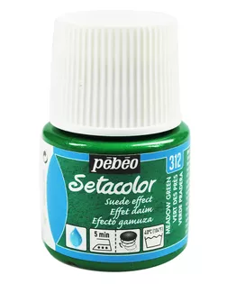 "PEBEO" Краска для темных и светлых тканей с эффектом замши Setacolor 45 мл 295312 зеленый арт. ГММ-10661-5-ГММ0050906