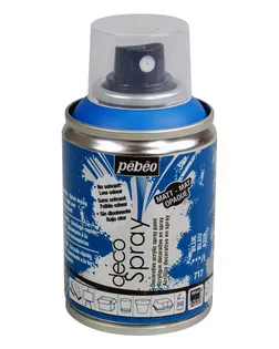 "PEBEO" Краска на водной основе decoSpray (аэрозоль) 100 мл 093717 синий арт. ГММ-10682-13-ГММ0037453