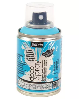 "PEBEO" Краска на водной основе decoSpray (аэрозоль) 100 мл 093716 небесно-голубой арт. ГММ-10682-23-ГММ0036434