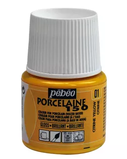 "PEBEO" Краска по фарфору и керамике под обжиг глянцевая Porcelaine 150 45 мл 024-001 лимонный арт. ГММ-10772-4-ГММ0041395
