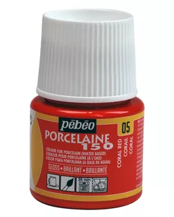 "PEBEO" Краска по фарфору и керамике под обжиг глянцевая Porcelaine 150 45 мл 024-005 коралловый арт. ГММ-10772-13-ГММ0069033