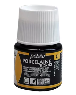 "PEBEO" Краска по фарфору и керамике под обжиг глянцевая Porcelaine 150 45 мл 024-041 глубокий черный арт. ГММ-10772-19-ГММ0072103