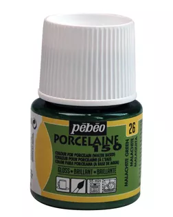 "PEBEO" Краска по фарфору и керамике под обжиг глянцевая Porcelaine 150 45 мл 024-026 малахит арт. ГММ-10772-26-ГММ0055945