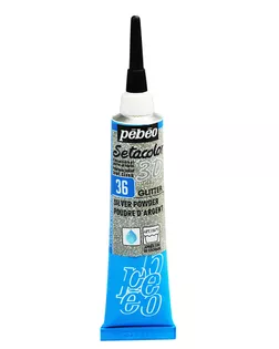 "PEBEO" Контур по ткани с микро-глиттером Setacolor 3D 20 мл 557036 под серебро арт. ГММ-10796-4-ГММ0051276