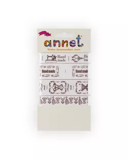 "Annet" Набор декоративных лент RGS 5 шт 014 "Ручная работа" арт. ГММ-13624-5-ГММ0075178