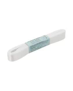 Лента атласная 12 мм ( 1/2 ") AL-12P ФАСОВКА 10 x 5.4 м №001 белый арт. ГММ-13815-36-ГММ0015806