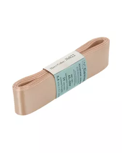 Лента атласная 25 мм ( 1 ") AL-25P ФАСОВКА 5 x 5.4 м №022 бежевый арт. ГММ-13816-35-ГММ0022105