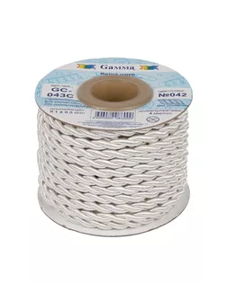Шнур 4 мм GC-043C витой 9.1 м ±0.5 м №042 молочный арт. ГММ-13937-1-ГММ0014224