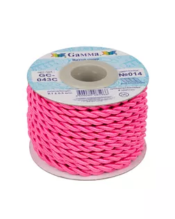 Шнур 4 мм GC-043C витой 9.1 м ±0.5 м №014 яр.розовый арт. ГММ-13937-5-ГММ0016283