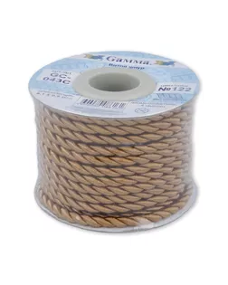 Шнур 4 мм GC-043C витой 9.1 м ±0.5 м №122 св.коричневый арт. ГММ-13937-11-ГММ0012107