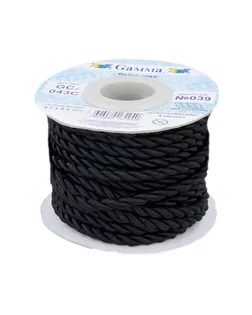 Шнур 4 мм GC-043C витой 9.1 м ±0.5 м №039 черный арт. ГММ-13937-20-ГММ0010163