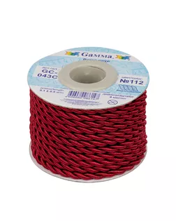 Шнур 4 мм GC-043C витой 9.1 м ±0.5 м №112 т.красный арт. ГММ-13937-22-ГММ0014226