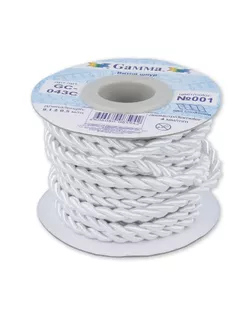 Шнур 4 мм GC-043C витой 9.1 м ±0.5 м №001 белый арт. ГММ-13937-26-ГММ0010161
