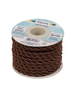 Шнур 4 мм GC-043C витой 9.1 м ±0.5 м №100 т.коричневый арт. ГММ-13937-27-ГММ0007818