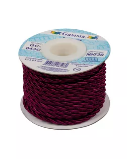 Шнур 4 мм GC-043C витой 9.1 м ±0.5 м №030 т.бордовый арт. ГММ-13937-28-ГММ0009942