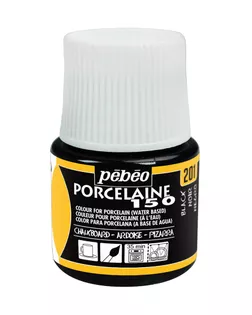 "PEBEO" Краска по фарфору и керамике под обжиг матовая Porcelaine 150 45 мл 024-201 черный сланец арт. ГММ-14358-1-ГММ058792427972