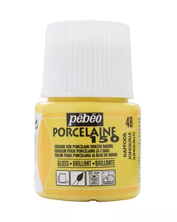 "PEBEO" Краска по фарфору и керамике под обжиг пастельная Porcelaine 150 45 мл 024-048 желтый нарцисс арт. ГММ-14359-3-ГММ058797623552