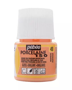 "PEBEO" Краска по фарфору и керамике под обжиг пастельная Porcelaine 150 45 мл 024-049 оранжевый манго арт. ГММ-14359-4-ГММ058797625272