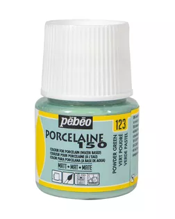 "PEBEO" Краска по фарфору и керамике под обжиг меловая матовая Porcelaine 150 45 мл 024123 зеленая пудра арт. ГММ-13053-4-ГММ064958037624