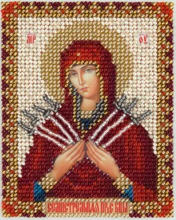 Набор для вышивания "PANNA" CM-1822 ( ЦМ-1822 ) "Икона Божией Матери Семистрельная" CM-1822 ( ЦМ-1822 ) "Икона Божией Матери Семистрельная" арт. ГММ-102659-1-ГММ029693486032