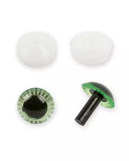 "HobbyBe" PGSL-11 Глаза пластиковые с фиксатором d 11 мм 5 х 2 шт. зеленый арт. ГММ-106471-2-ГММ080371254664