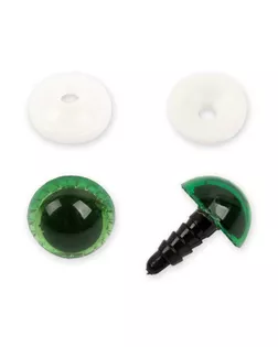 "HobbyBe" PGSL-16 Глаза пластиковые с фиксатором d 16 мм 5 х 2 шт. зеленый арт. ГММ-106473-2-ГММ080371389404