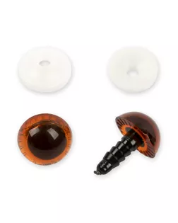 "HobbyBe" PGSL-16 Глаза пластиковые с фиксатором d 16 мм 5 х 2 шт. коричневый арт. ГММ-106473-3-ГММ080371389424