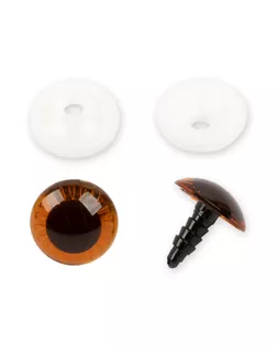 "HobbyBe" PGSL-18 Глаза пластиковые с фиксатором d 18 мм 5 х 2 шт. коричневый арт. ГММ-106474-3-ГММ080371406084