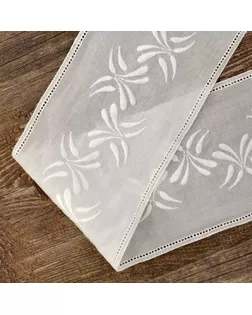 Шитье-вышивка на батисте, прошва, 110 мм, цвет белый арт. ГЕЛ-30890-1-ГЕЛ0173883