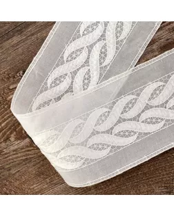 Шитье-вышивка на батисте, прошва, 80 мм, цвет белый арт. ГЕЛ-30961-1-ГЕЛ0173889