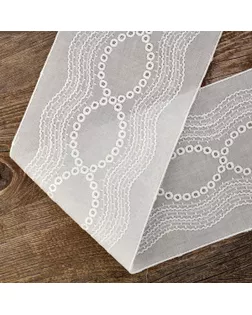 Шитье-вышивка на батисте, прошва, 110 мм, цвет белый арт. ГЕЛ-30917-1-ГЕЛ0173891