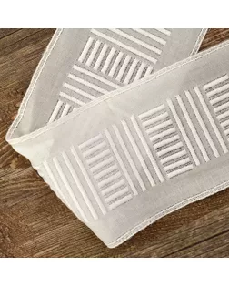 Шитье-вышивка на батисте, прошва, 95 мм, цвет белый арт. ГЕЛ-30965-1-ГЕЛ0175812