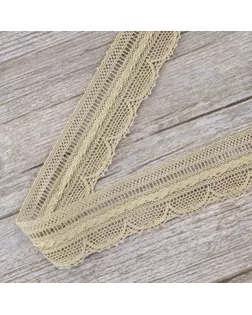 Мерсеризованное хлопковое кружево, 33 мм, цвет бежевый арт. ГЕЛ-32019-1-ГЕЛ0177931