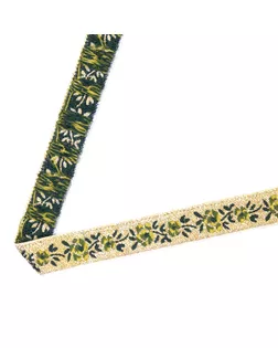 Лента жаккардовая с люрексом SAFISA, 10 мм, 15 м, цвет 04 арт. ГЕЛ-30379-1-ГЕЛ0180124