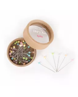 Булавки портновские с цветными головками в картонной коробке Katia арт. ГЕЛ-32047-1-ГЕЛ0182542