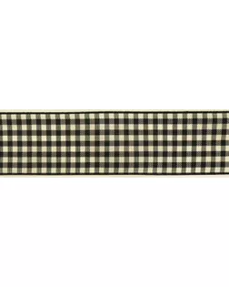 Лента с рисунком клетка SAFISA, 40 мм, 25 м, цвет 01, черный арт. ГЕЛ-17853-1-ГЕЛ0023984