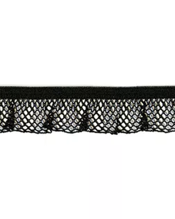 Рюш эластичный PEGA, цвет черный, 17 мм арт. ГЕЛ-4629-1-ГЕЛ0033128