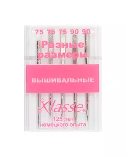 Иглы для бытовых швейных машин вышивальные №75, 90 арт. ГЕЛ-5151-1-ГЕЛ0033211