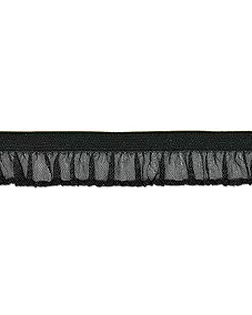 Рюш эластичный PEGA, цвет черный, 14 мм арт. ГЕЛ-18467-1-ГЕЛ0034521