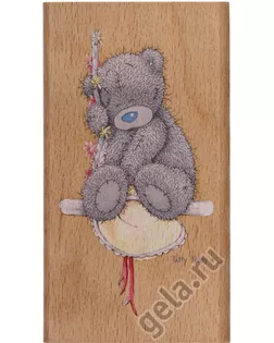 Штамп деревянный "Счастлив" арт. ГЕЛ-21204-1-ГЕЛ0052320