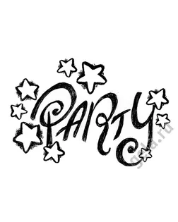 Деревянный штамп "Надпись Вечеринка" арт. ГЕЛ-12739-1-ГЕЛ0052825