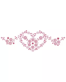 Трафарет "Сердце из цветов" арт. ГЕЛ-1238-1-ГЕЛ0059407